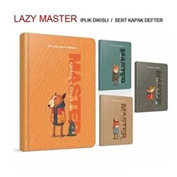 Gıpta Lazy Master İplik Dikiş Sert Kapak Defter A5 120 Yaprak Çizgili - Gıpta