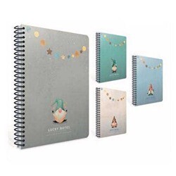 Gıpta Lucky Notes Spiralli Sert Kapak Defter 17X24 120 Yaprak Çizgili - Gıpta