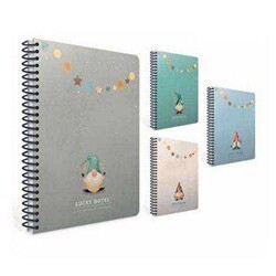 Gıpta Lucky Notes Spiralli Sert Kapak Defter 17X24 120 Yaprak Kareli - Gıpta
