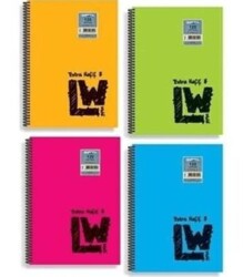 Gıpta Lw Spiralli Pp Kapak Defter A4 80 Yaprak Kareli - Gıpta