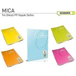 Gıpta Mica Tel Dikişli Plastik Kapak Defter A4 40 Yaprak Kareli - Gıpta