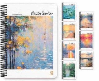 Gıpta Monet Spiralli Sert Kapak Defter 17X24 100 Yaprak Kareli - 1