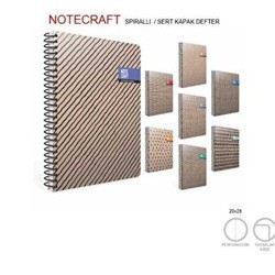 Gıpta Notecraft Defter Spiralli Sert Kapak 20x28 Cm 120 Yaprak Kareli - Gıpta