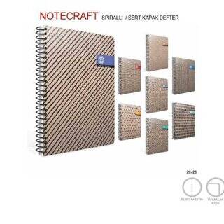 Gıpta Notecraft Defter Spiralli Sert Kapak 20x28 Cm 120 Yaprak Kareli - 1