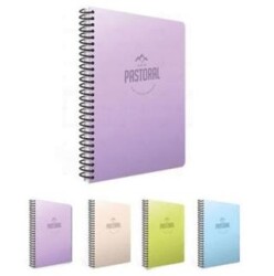 Gıpta Pastoral Defter Çizgili Spralli Pp Kapak Defter A4 72 Yaprak - Gıpta