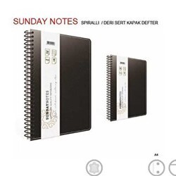 Gıpta Sunday Deri Kapaklı A4 140 Yaprak Kareli Defter - Gıpta