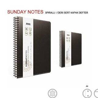 Gıpta Sunday Deri Kapaklı A4 140 Yaprak Kareli Defter - 1