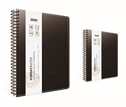 Gıpta Sunday Notes Defter Çizgisiz İplik Dikişli Deri Kapak 140 Yaprak 19x26 Cm - Gıpta