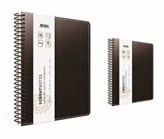 Gıpta Sunday Notes Defter Çizgisiz İplik Dikişli Deri Kapak 140 Yaprak 19x26 Cm - 1