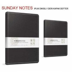Gıpta Sunday Notes İplik Dikiş Deri Kapak Defter 17x24 Cm 140 - Gıpta