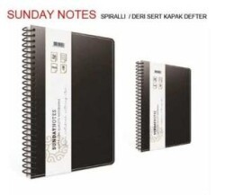 Gıpta Sunday Notes Spiralli Deri Kapak Defter A4 140 Yaprak Çizgili - Gıpta
