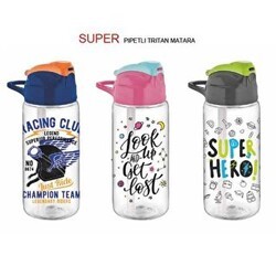 Gıpta Super Pipetli 500Cc Desenli Tritan Matara - Gıpta