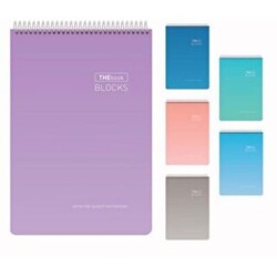 Gıpta Thebook Blocks Bloknot Çizgili Spiralli Sert Kapak 100 Yaprak 17x24 Cm - Gıpta