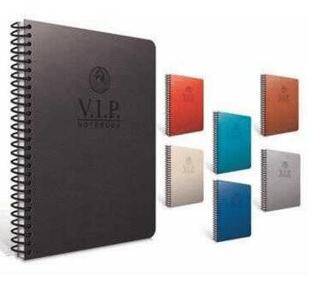 Gıpta Vip Defter Çizgili Spiralli Deri Kaplı 140 Yaprak 17x24 Cm - 1