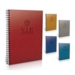 Gıpta Vip Defter Kareli Spiralli Deri Kaplı 140 Yaprak 17x24 Cm - Gıpta