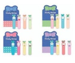 Gıpta Yapışkan Not-4 Parça Kağıt Ayraçlı Desenli K0111 - Gıpta