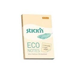 Gıpta Yapışkanlı Not Kağıdı 76x51 Eco Notes Patel Sarı 100 Yaprak - Gıpta