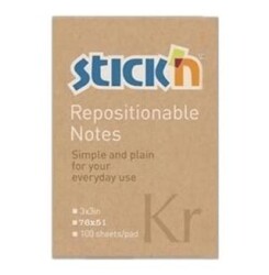 Gıpta Yapışkanlı Not Kağıdı 76X51 Kraft Notes 100 Yaprak - Gıpta