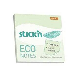Gıpta Yapışkanlı Not Kağıdı 76X76 Eco Notes Pastel Yeşil 100 Yaprak - 1