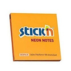 Gıpta Yapışkanlı Not Kağıdı 76X76 Neon Turuncu 100 Yaprak - Gıpta