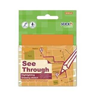 Gıpta Yapışkanlı Not Kağıdı 76X76 Yari Saydam Neon Turuncu 21710 - 1