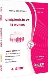 Egem Eğitim Yayınları Girişimcilik ve İş Kurma Konu Anlatımlı Hedef Sorular 4. Sınıf Güz Dönemi 7. Yarıyıl Kod 455 - Egem Eğitim Yayınları