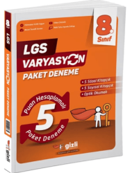 Gizli Yayınları LGS Varyasyon 5 Li Paket Deneme - 1