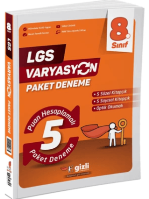 Gizli Yayınları LGS Varyasyon 5 Li Paket Deneme - 1