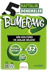 Günay Yayınları 5. Sınıf Bumerang 32 Haftalık Din Kültürü ve Ahlak Bilgisi Denemeleri - Günay Yayınları