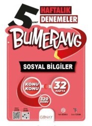 Günay Yayınları 5. Sınıf Bumerang 32 Haftalık Sosyal Bilgiler Denemeleri - Günay Yayınları