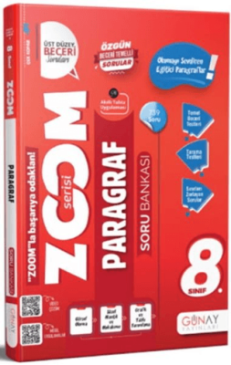 Günay Yayınları 8. Sınıf Paragraf Zoom Serisi Soru Bankası - 1