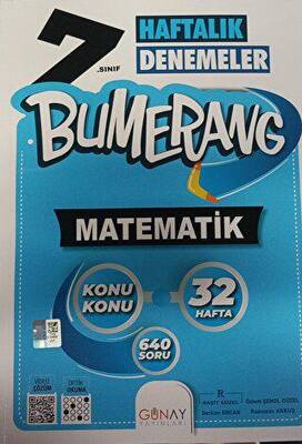 Günay Yayınları Bumerang 7. Sınıf Matematik Haftalık Denemeler - 1