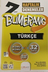 Günay Yayınları Bumerang 7. Sınıf Türkçe Haftalık Denemeler - Günay Yayınları