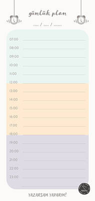 Günlük Plan Çalar Saat - Bloknot - 1