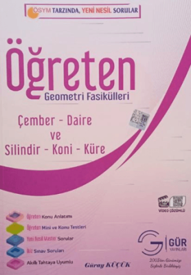 Gür Yayınları 11. Sınıf Öğreten Geometri Fasikülleri Çember- Daire- ve Silindir- Koni- Küre - 1