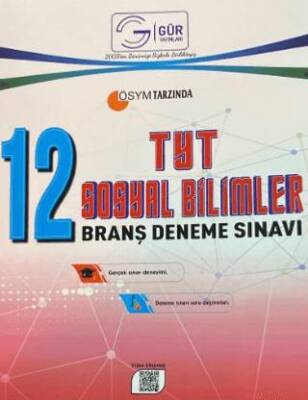 Gür Yayınları TYT Sosyal Bilimler 12li Branş Denemesi - 1