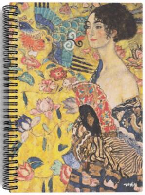 Gustav Klimt - Lady with a Fan, 1917-18 - Spiralli Defter 15 - Çizgisiz - 100 Sayfa - 1