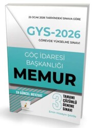 GYS 2026 Görevde Yükselme Sınavı Göç İdaresi Başkanlığı Memur Tamamı Çözümlü 3 Deneme Sınavı - Pelikan Tıp Teknik Yayıncılık