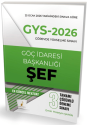 GYS 2026 Görevde Yükselme Sınavı Göç İdaresi Başkanlığı Şef Tamamı Çözümlü 3 Deneme Sınavı - Pelikan Tıp Teknik Yayıncılık
