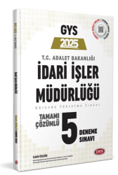 T.C. Adalet Bakanlığı İdari İşler Müdürlüğü GYS Tamamı Çözümlü 5 Deneme Sınavı - Data Yayınları