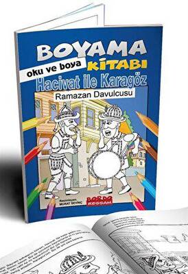 Hacivat İle Karagöz Ramazan Davulcusu Oku ve Boya - 1