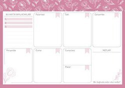 Haftalık Planlayıcı 8 - Wenote Tasarım