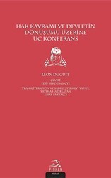 Hak Kavramı ve Devletin Dönüşümü Üzerine Üç Konferans - Pinhan Yayıncılık