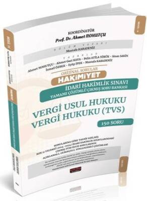 HAKİMİYET Adli Hakimlik Vergi Usul Vergi Hukuku TVS Çıkmış Soru Bankası - 1