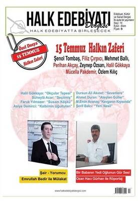 Halk Edebiyatı Dergisi Sayı: 14 Eylül-Ekim - 1