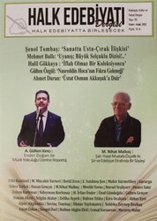 Halk Edebiyatı Dergisi Sayı: 39 Kasım-Aralık 2020 - Halk Edebiyatı Dergisi Yayınları