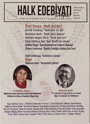 Halk Edebiyatı Dergisi Sayı: 44 - Halk Edebiyatı Dergisi Yayınları