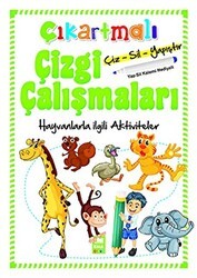 Hayvanlarla İlgili Aktiviteler - Çıkartmalı Çizgi Çalışmaları - Ema Çocuk