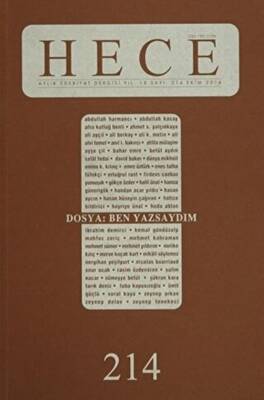 Hece Aylık Edebiyat Dergisi Sayı: 214 Ekim 2014 - 1