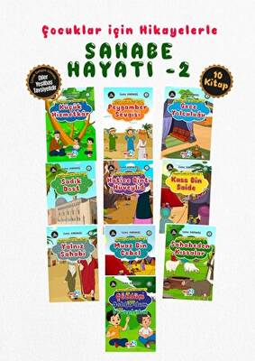 Hikayelerle Çocuklar İçin Sahabe Hayatı 2 Set 10 Kitap Takım - 1